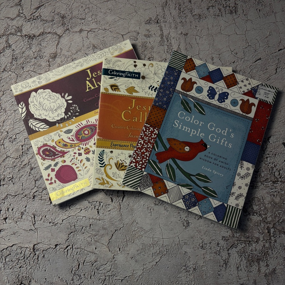 Adult Faith-Based Coloring Books, Set of Tree, New